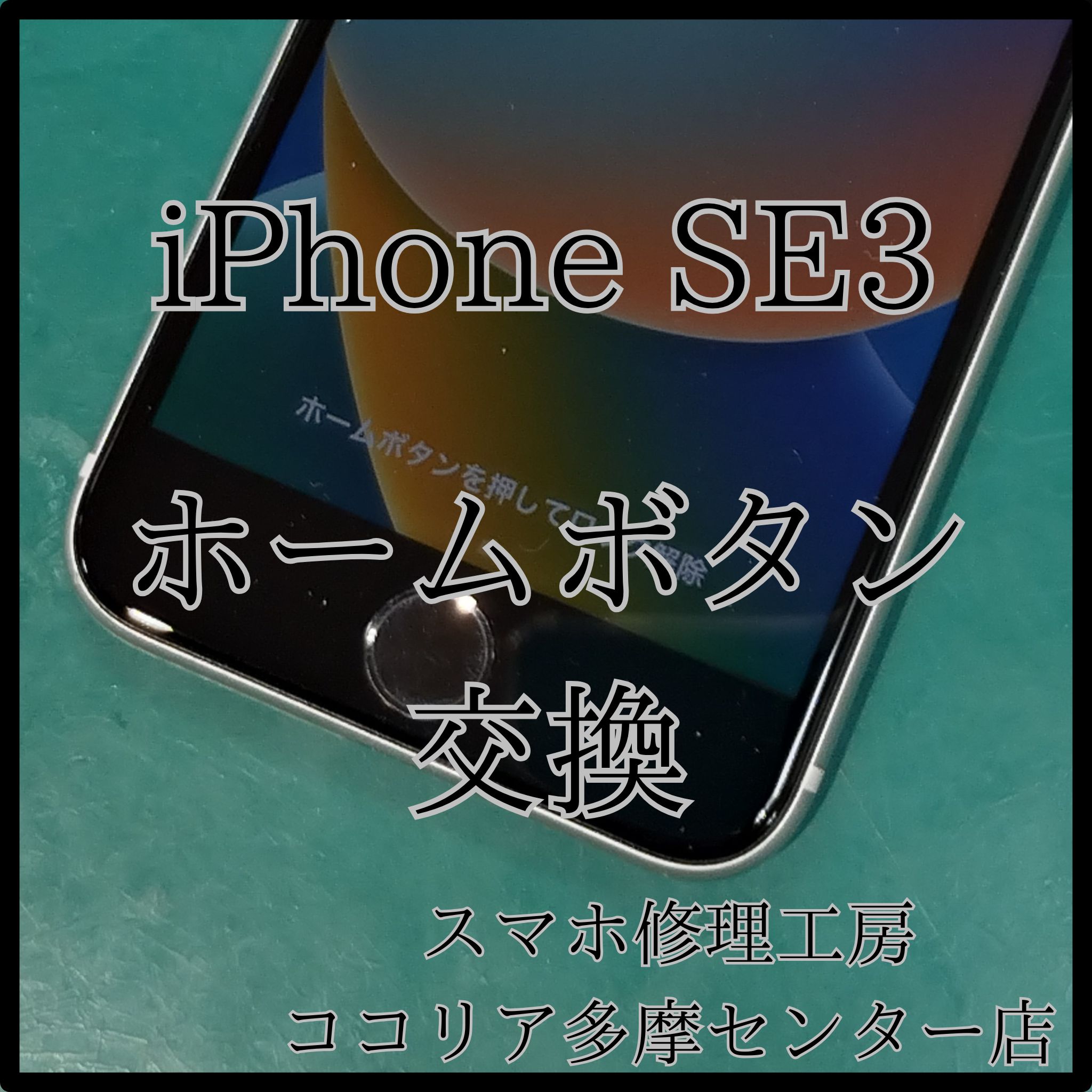 iPhone SE3（アイフォン）ホームボタン交換で操作復活！【スマホ修理工房ココリア多摩センター店】
